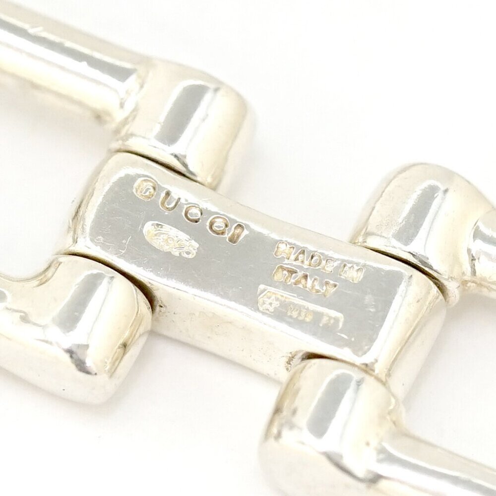 GUCCI Horsebit Chain Bracelet 7" Silver 925 Auth w/Box k11014 - Picture 4 of 6